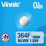 imgБатарейка Vinnic 364/SR60/SR621/AG1 - (1шт)